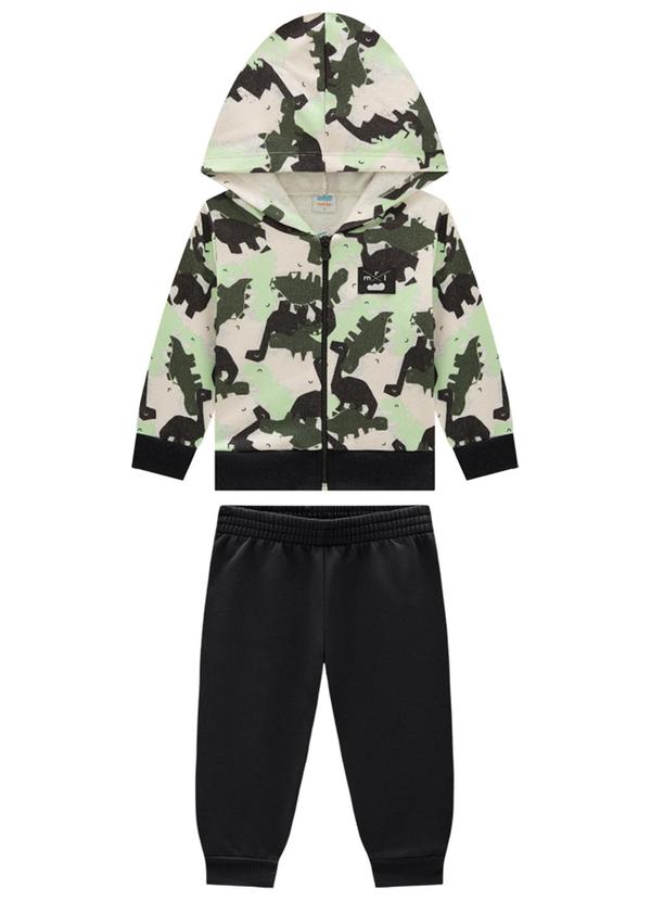 Marlan - Conjunto Jaqueta e Calça Dino Camuflado Preto