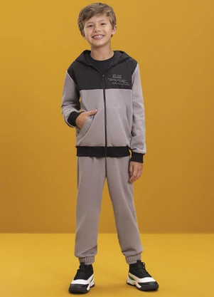 Ioluig - Conjunto Jaqueta e Calça em Alfaiataria Cinza - IOLUIG