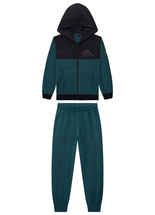 Ioluig - Conjunto Jaqueta e Calça em Alfaiataria Verde