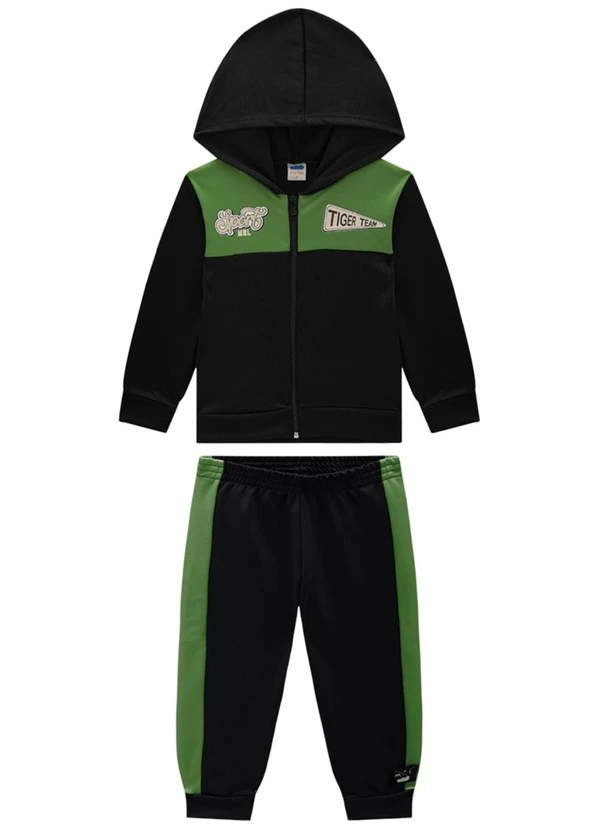 Marlan - Conjunto Jaqueta e Calça em Malha Sport Preto 2