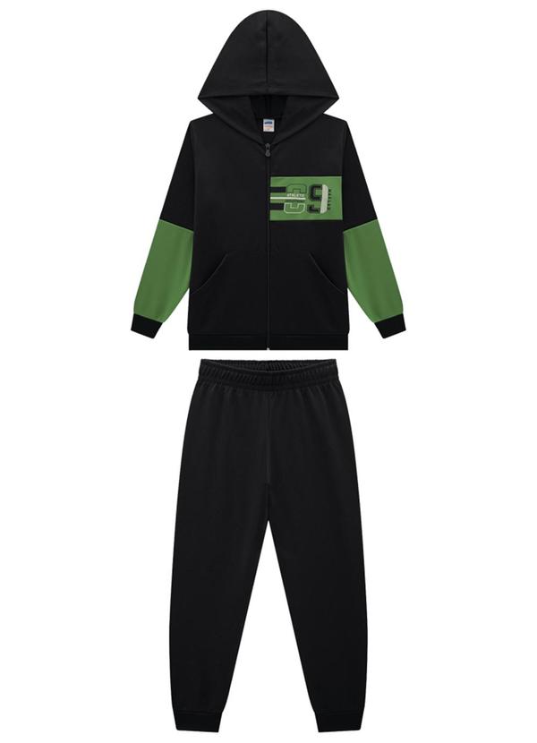 Marlan - Conjunto Jaqueta e Calça em Malha Sport Preto