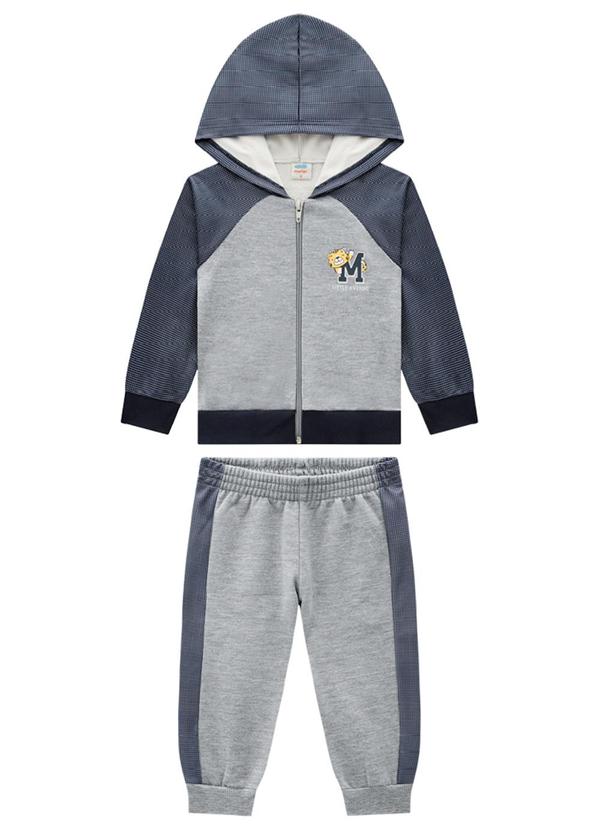 Marlan - Conjunto Jaqueta e Calça em Moletom Cinza 1