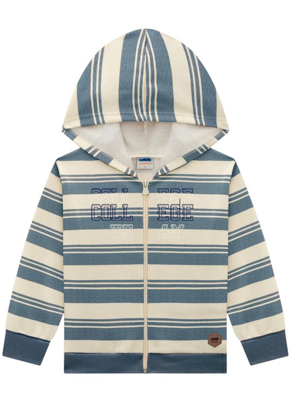 Marlan - Conjunto Jaqueta e Calça em Moletom Felpado Azul 2