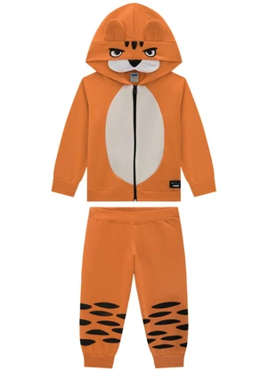 Marlan - Conjunto Jaqueta e Calça em Moletom Marrom - MARLAN