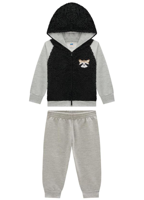 Marlan - Conjunto Jaqueta e Calça em Moletom Preto 2