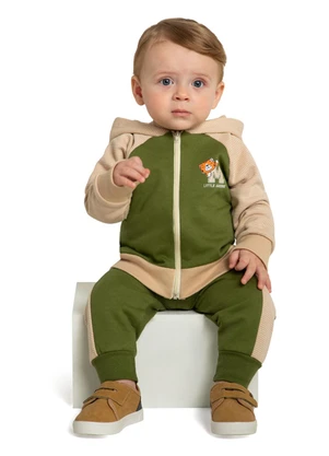 Marlan - Conjunto Jaqueta e Calça em Moletom Verde - MARLAN