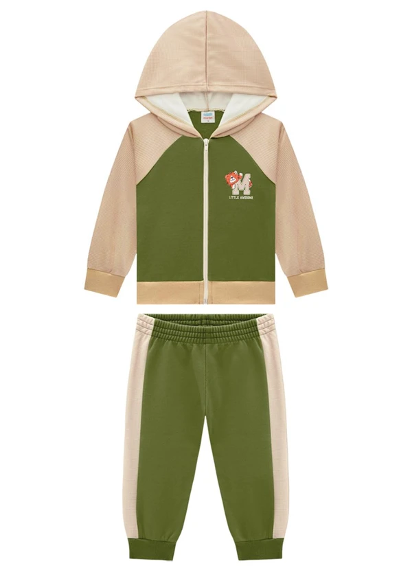 Marlan - Conjunto Jaqueta e Calça em Moletom Verde 2