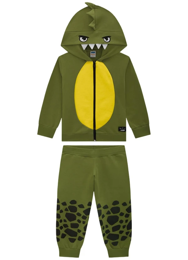 Marlan - Conjunto Jaqueta e Calça em Moletom Verde 2