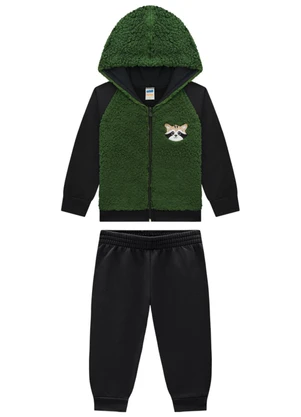 Marlan - Conjunto Jaqueta e Calça em Moletom Verde - MARLAN