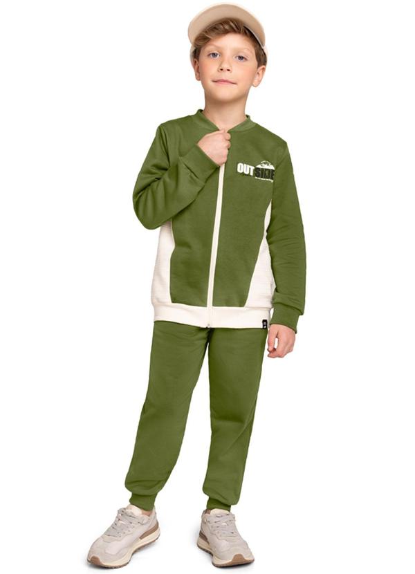 Marlan - Conjunto Jaqueta e Calça em Moletom Verde