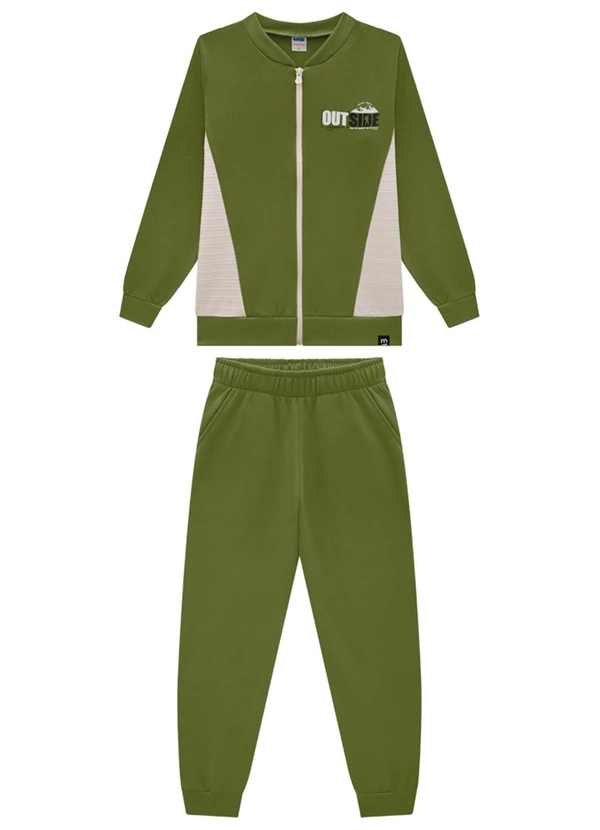 Marlan - Conjunto Jaqueta e Calça em Moletom Verde 2