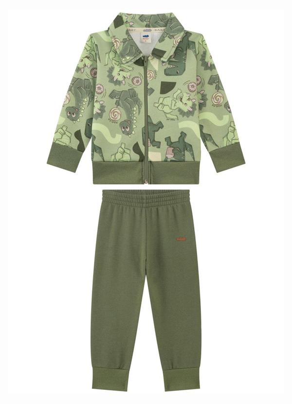Marlan - Conjunto Jaqueta e Calça em Moletom Verde