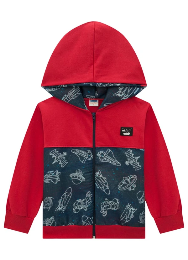 Marlan - Conjunto Jaqueta e Calça em Moletom Vermelho 3