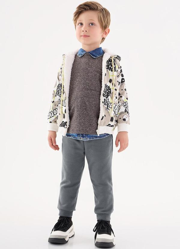 Up Baby - Conjunto Jaqueta e Calça Infantil Branco