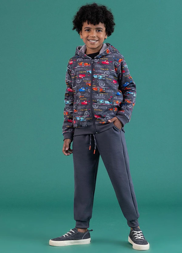 Soft Bonni - Conjunto Jaqueta e Calça Infantil Cinza F1