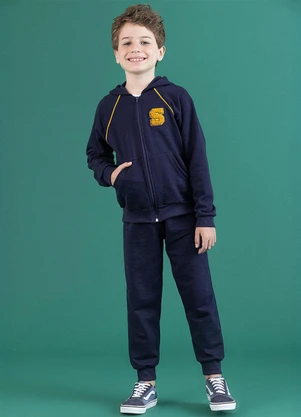 Soft Bonni - Conjunto Jaqueta e Calça Infantil Marinho - SOFT BONNI