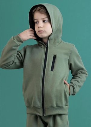 Soft Bonni - Conjunto Jaqueta e Calça Infantil Verde Azeite - SOFT BONNI