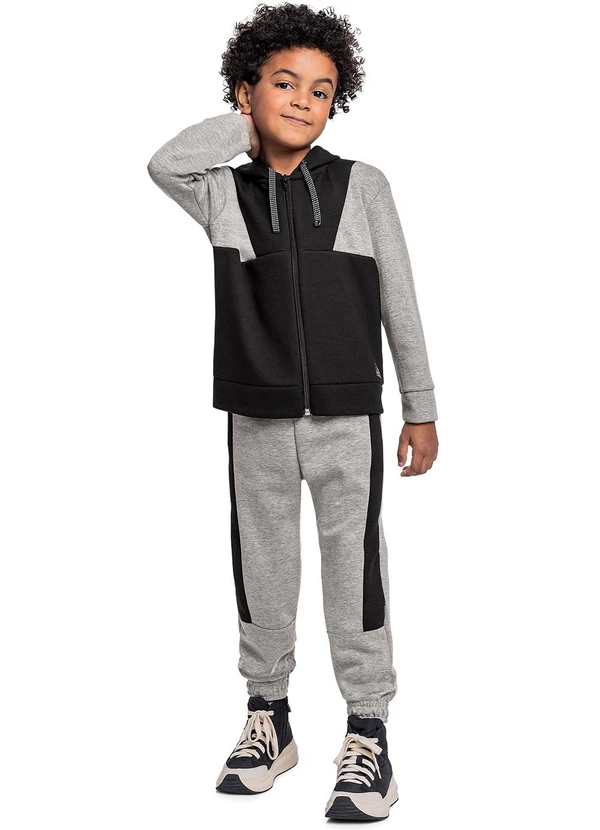 Quimby - Conjunto Jaqueta e Calça Menino Cinza