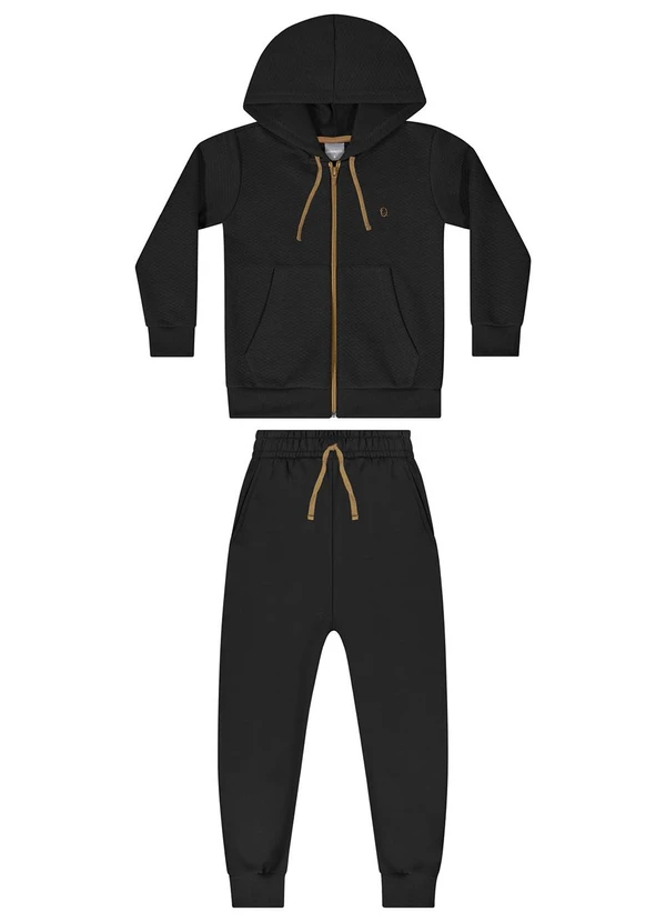 Quimby - Conjunto Jaqueta e Calça Menino Preto 3