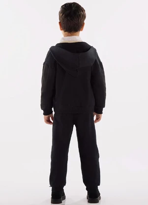 Up Baby - Conjunto Jaqueta e Calça Menino Preto - UP BABY