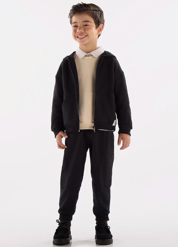Up Baby - Conjunto Jaqueta e Calça Menino Preto