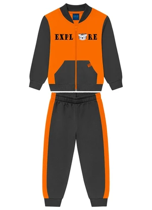 Ddk - Conjunto Jaqueta e Calça Moletom Amarelo - DDK