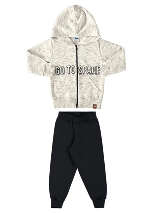 Marlan - Conjunto Jaqueta e Calça Moletom To Space Cinza - MARLAN
