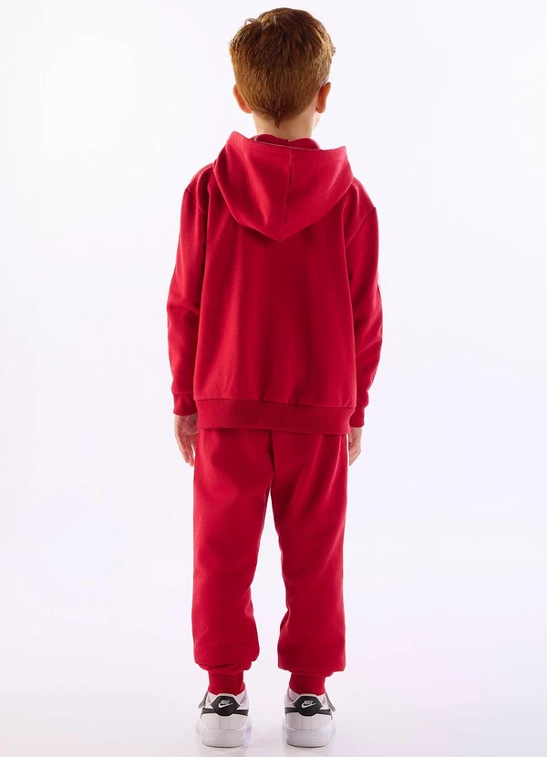 Quimby - Conjunto Jaqueta e Calça Moletom Vermelho 2