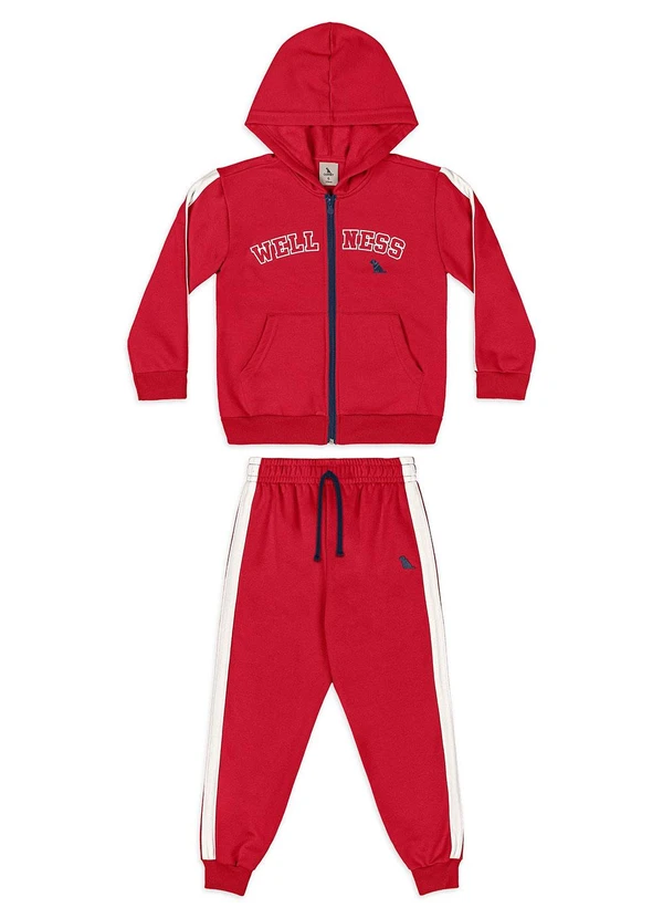 Quimby - Conjunto Jaqueta e Calça Moletom Vermelho 3