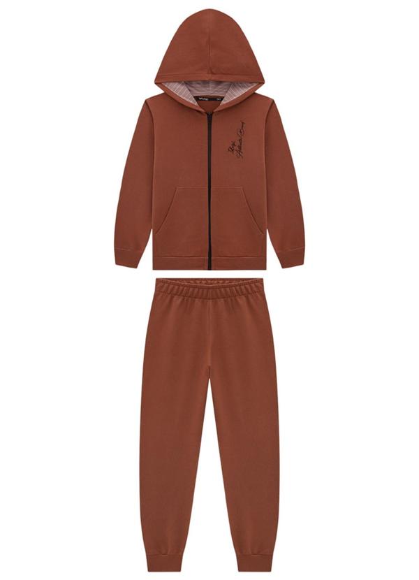 Ioluig - Conjunto Jaqueta e Calça Três Cabos Marrom 2