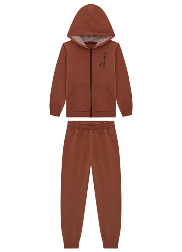 Ioluig - Conjunto Jaqueta e Calça Três Cabos Marrom 2