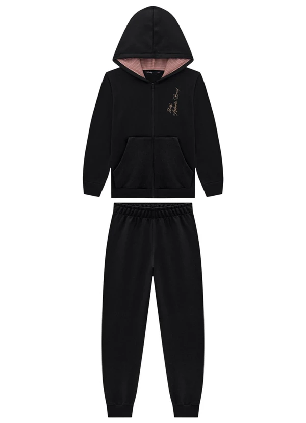 Ioluig - Conjunto Jaqueta e Calça Três Cabos Preto