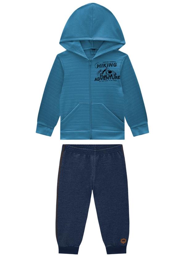 Marlan - Conjunto Jaqueta Listra Relevo e Calça Azul