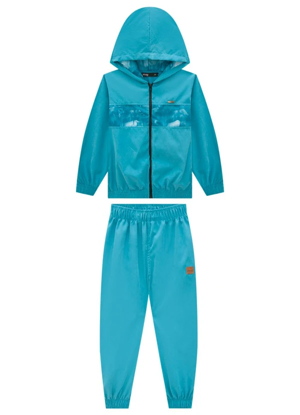 Ioluig - Conjunto Jaqueta Microfibra e Calça Taslon Azul 2