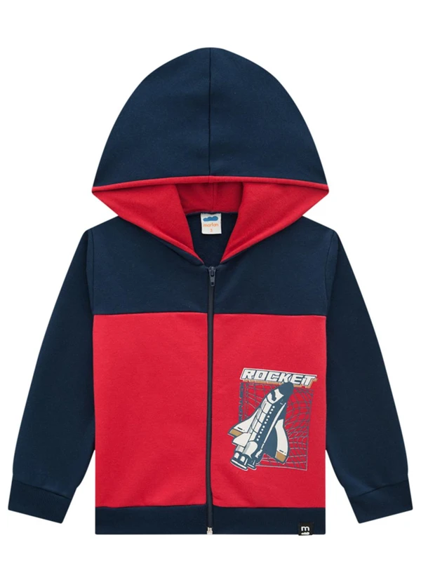 Marlan - Conjunto Jaqueta Rocket e Calça em Moletom Azul 3