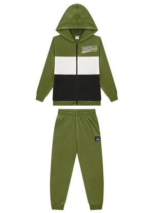 Marlan - Conjunto Jaqueta Sport e Calça em Moletom Verde - MARLAN