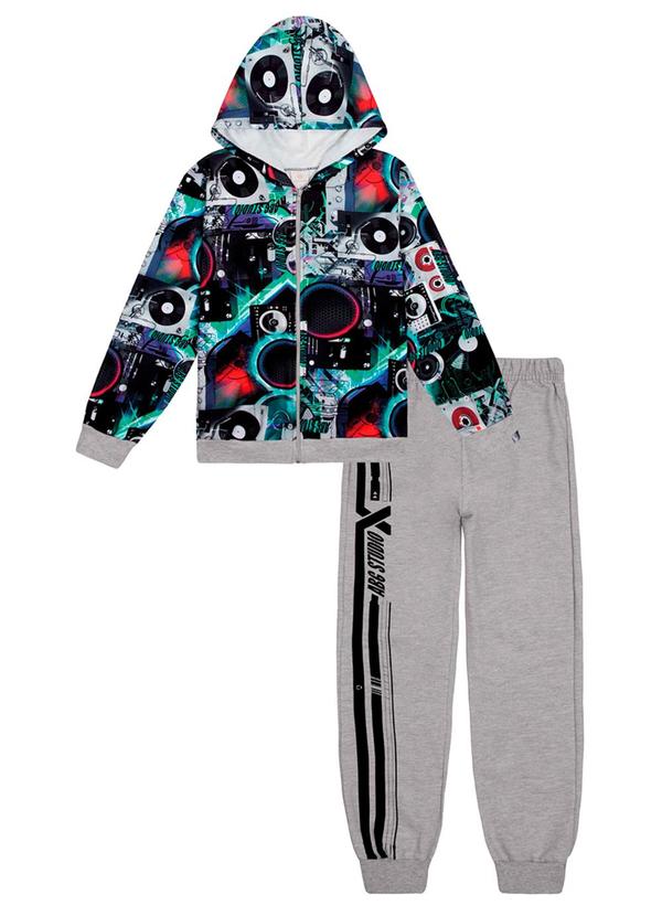 Abrange - Conjunto Jaqueta Total Print e Calça Preto 1