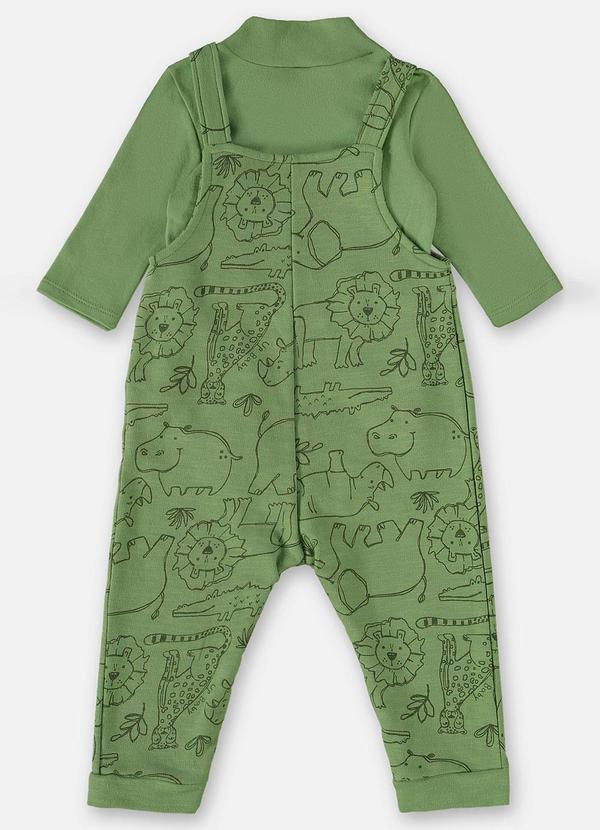 Up Baby - Conjunto Jardineira e Body Bebê Verde 2