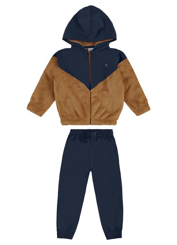 Carinhoso - Conjunto Jogger com Pelúcia Marrom 2