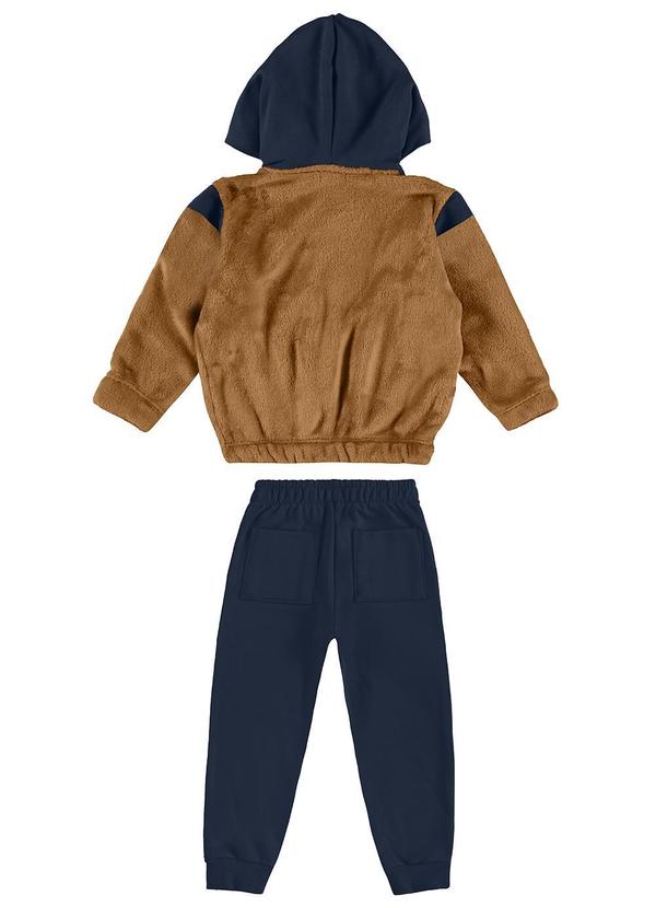 Carinhoso - Conjunto Jogger com Pelúcia Marrom 3
