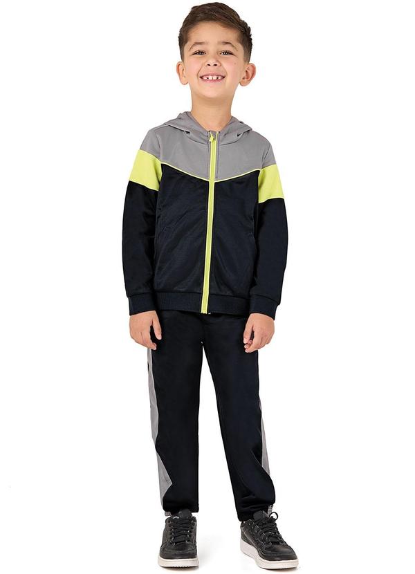 Malwee Kids - Conjunto Jogger em Malha Esportiva Kids Preto