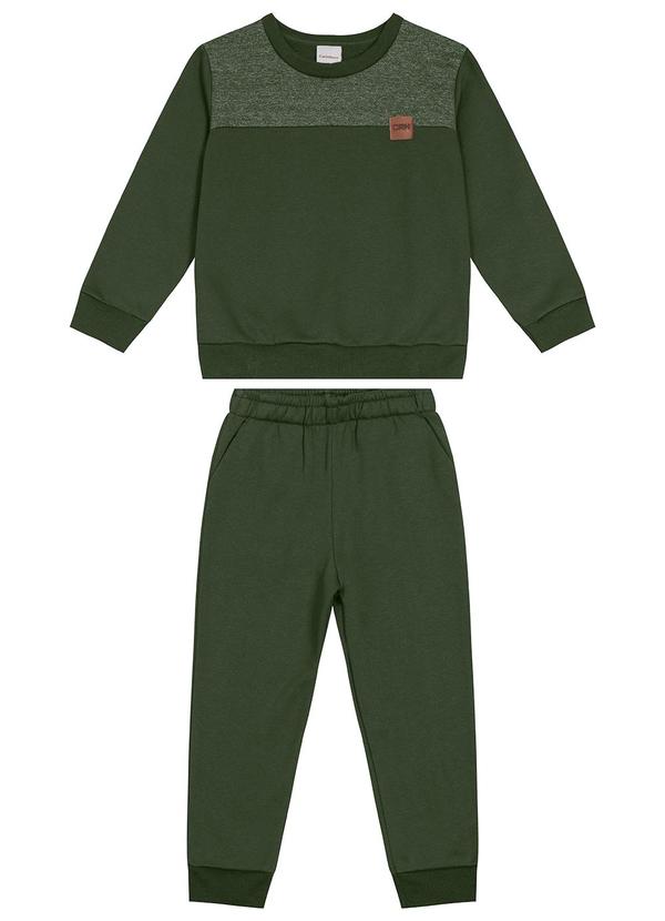 Carinhoso - Conjunto Jogger em Moletom Menino Verde