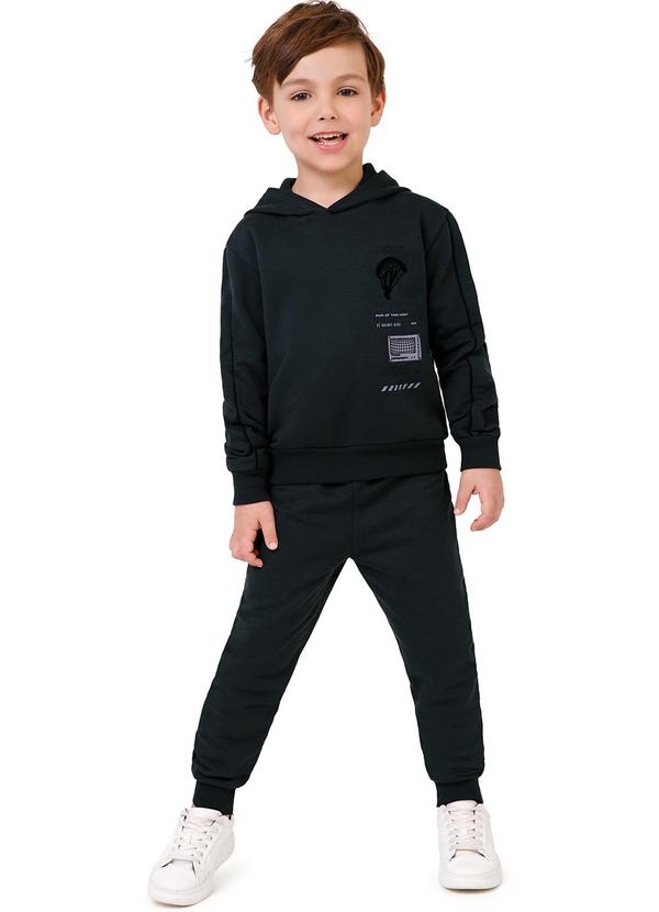 Malwee Kids - Conjunto Jogger em MoletomPreto