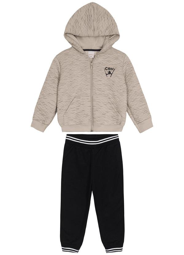 Carinhoso - Conjunto Jogger Matelassê Menino Bege