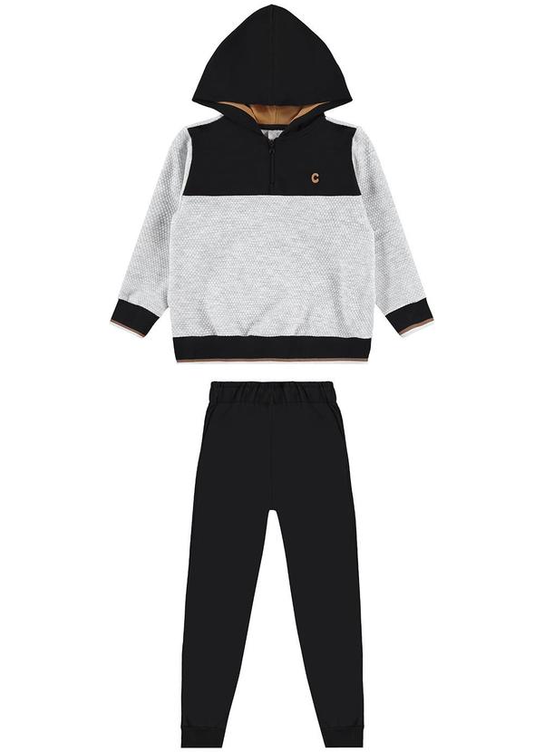 Carinhoso - Conjunto Jogger Texturizado Cinza 2
