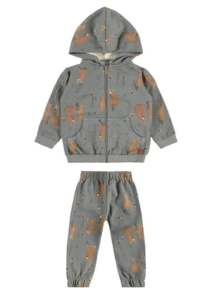 Carinhoso - Conjunto Jogger Ursinhos Menino Cinza - CARINHOSO