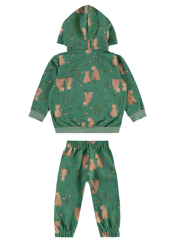 Carinhoso - Conjunto Jogger Ursinhos Menino Verde 2