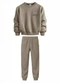 Carinhoso - Conjunto Jogger Winning Team em Moletom Marrom - variação: Bege