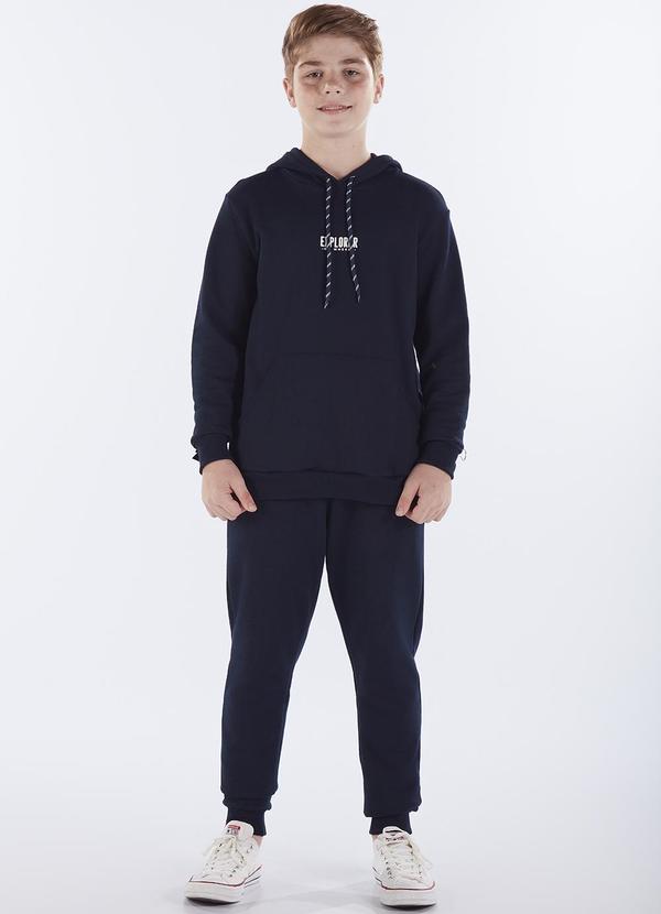 Pulla Bulla - Conjunto Juvenil Menino Moletom Marinho 1