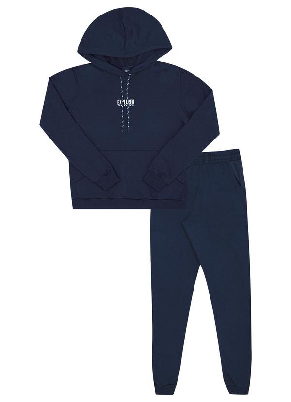 Pulla Bulla - Conjunto Juvenil Menino Moletom Marinho 2